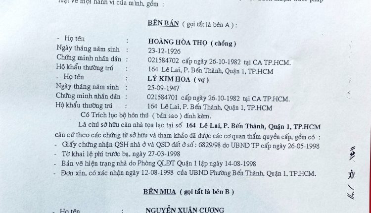 Hợp đồng mua bán nhà